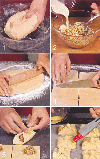 Пирожки с ореховой начинкой - пошаговое фото